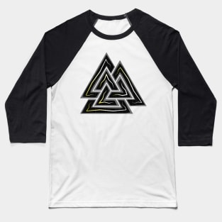 Valknut lightninglightning norse mythology asatru Baseball T-Shirt